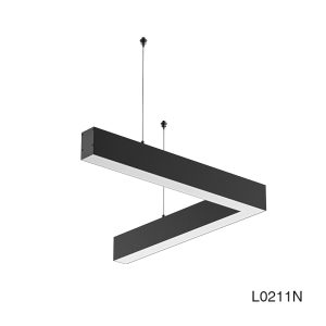 Negro Lámpara Lineal Colgante LED de Techo Forma L 40W/4000K/4700LM Ángulo del haz 110˚  -KOSOOM