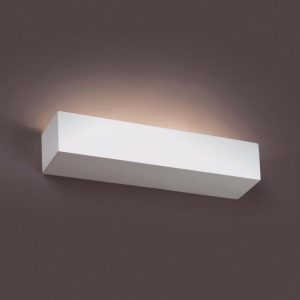 Lámpara de pared yeso EACO-2 blanco