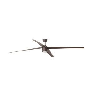 Ventilador grande DC con luz marrón Ø 213 cm ATTOS LED